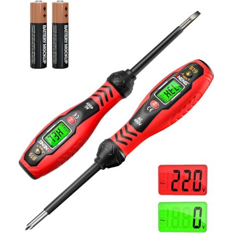 ANENG Testeur de Tension Avec Tournevis,Outil de Test Électrique,détecteur de Tension Sans Contact,Double Plage CA 11V/30V-1000V,Écran LCD,Alarme Sonore,détecteur de Point D’arrêt (1/5)