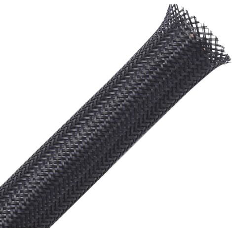 3mm-7.5m Gaine Câble Tressée Extensible Manchon de Câble Cache Fil Rangement Câble Protege Câble pour Câbles Automobiles Fils - Noir (1/5)