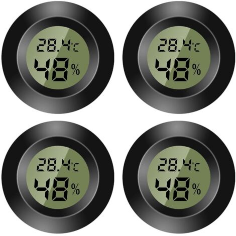 Thermomètre numérique mini hygromètre LCD Écran Pour intérieur et extérieur Humidimètre pour humidificateur, cave, chambre de bébé Fahrenheit ou Celsius (1/5)