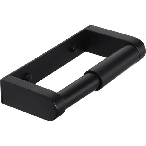 Porte-Papier Toilette Support Mural, Porte Rouleau Papier Toilette sans Perçage en 304 Acier Inoxydable, pour Toilettes et Cuisines/Salle de Bain, Noir (1/5)