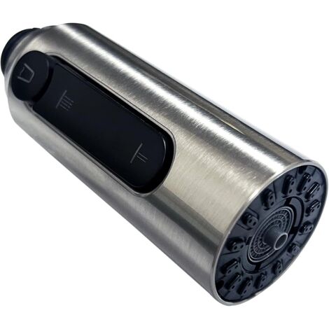 Tête de pulvérisation de rechange pour robinet de cuisine, 3 fonctions, extensible pour robinet d'évier, buse de rechange, buse de rechange, tête de robinet, aérateur, brossé (1/2)