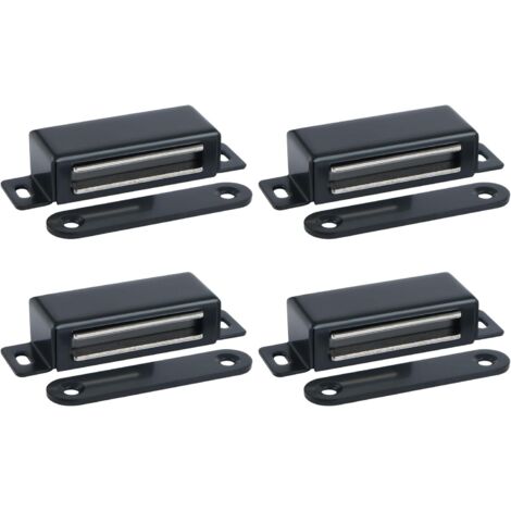 4 Pièces Aimant Porte Placard 7 CM pour Porte de Placard de Cuisine, Loquet de Porte Magnétique Aimant Meuble Fermeture pour Tiroir, Armoire, en Acier Inoxydable