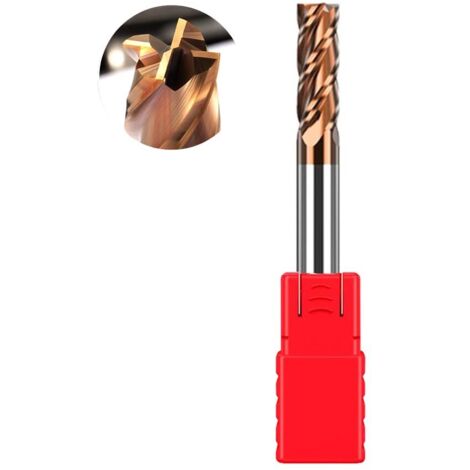 Fraise à queue VHM en métal dur, revêtement AlTiN 55 HRC, 4 coupes, perçage, fraisage, simple, immersion, CNC, carbure de tungstène (5 mm) (1/5)