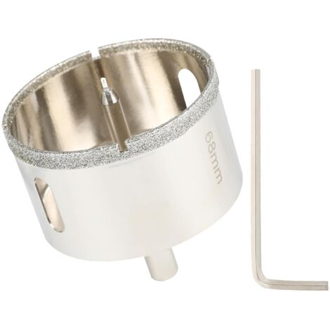 Scie Cloche Diamantée 68 mm Avec Foret Guidage De Centrage,Scie Cloche Carrelage、Foret Trépan Diamant pour Carrelage Pour Percer Verre, Carrelage, Céramique, Marbre, Granit (1/5)