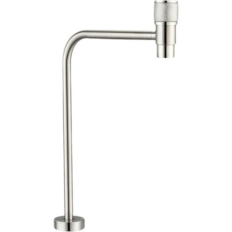 Robinet d'eau potable, grand volume d'eau sans plomb, robinet de filtre à eau en nickel brossé SUS304 en acier inoxydable RO pour évier de cuisine bar (1/4)
