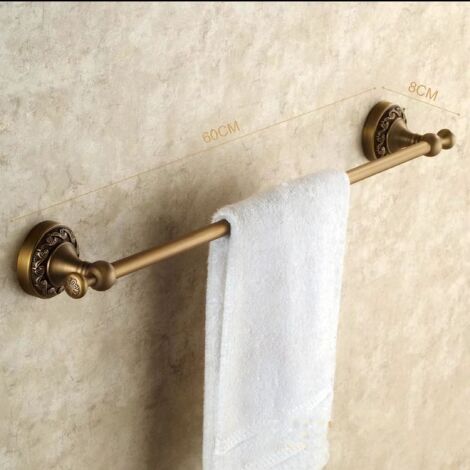 Kit salle de bain rétro Klassic solide cuivre et verre céramique , revêtement Minimal Bronze Montage mural de conservation Bain Accessoires Accessoires décor Crochet à vêtements à une barre