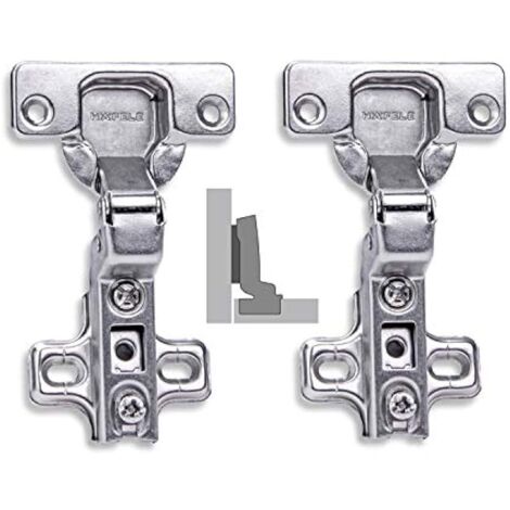110 Degré Rentrant Charnières sans Amortissement pour Meuble Armoires de Porte de Placard Cuisine Allemagne Marque Lot de 2 (1/5)