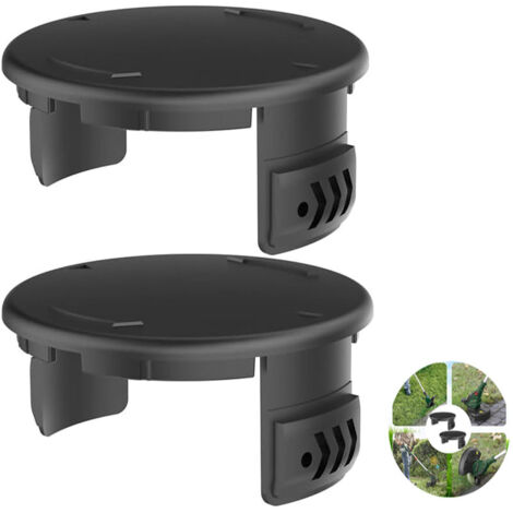 Lot de 2 couvercles de rechange pour bobine de tailleuse , compatible avec Parkside LIDL PRT 550 A1 , B2 , C3 , pièces de rechange pour tête de bobine PRTA 20-Li C3