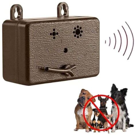 Répulsif d'écorce à ultrasons pour chiens, portée de 50 pieds, bouchon d'écorce extérieur et intérieur marron (1/4)
