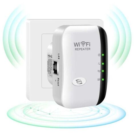 Amplificateur WiFi, Amplificateur Internet sans fil 2,4 G pour la Maison 300 Mbps Super boost Répéteur de Portée Wi-Fi Répéteur d'Amplificateur de signal WLAN, Configuration et couverture faciles,OUYL (1/4)