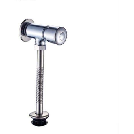 Valve Double pour Chasse en Alliage de Zinc Durable de Toilettes Apparentes exposé Manuel Flowise Manuel appuyant sur l'outil de Chasse d'eau Chrome Poli pour la Salle de Bains d'hôtel à la Maison(G1/ (1/4)