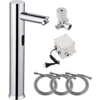 Robinet automatique Robinet à capteur Robinet simple Robinet de lavabo Robinet mitigeur Robinet automatique Alimenté par batterie Simple et pratique Toilettes sans contact Salle de bain Meuble-lavabo