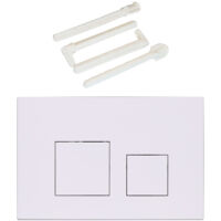 Plaque de commande WC suspendu – Compatible Geberit Sigma 20, UP300 & UP320 – Plaque de déclenchement Geberit pour chasse d’eau double, silencieuse, durable et économe en eau – 1 pièceBlanc mat