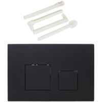 Plaque de commande WC suspendu – Compatible Geberit Sigma 20, UP300 & UP320 – Plaque de déclenchement Geberit pour chasse d’eau double, silencieuse, durable et économe en eau – 1 pièceNoir
