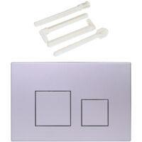 Plaque de commande WC suspendu – Compatible Geberit Sigma 20, UP300 & UP320 – Plaque de déclenchement Geberit pour chasse d’eau double, silencieuse, durable et économe en eau – 1 pièceArgent