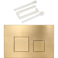 Plaque de commande WC suspendu – Compatible Geberit Sigma 20, UP300 & UP320 – Plaque de déclenchement Geberit pour chasse d’eau double, silencieuse, durable et économe en eau – 1 pièceOr brossé
