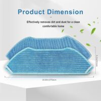 Lot de 2 serpillères lavables et réutilisables, compatibles avec Lefant, M1 U180 OKP K8 M2 PRO M2 Plus M2S PRO Robot aspirateur Fonction de nettoyage