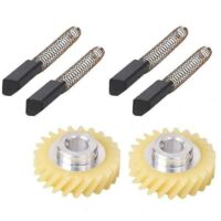 Engrenage à vis sans fin pour mélangeur pour support Kitchenaid et 2 paires de brosses à moteur