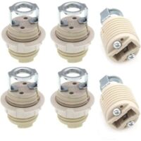 Lot de 6 supports de lampe G9 avec support, douille halogène G9 filetée en céramique