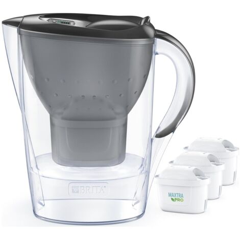 Brita Jarras de filtrado - Jarra filtrante Marella Cool Memo, volumen 2,4 l, 3x filtro MX Pro, grafito 1052796