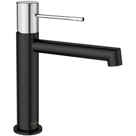 Sapho Solaris - Grifo de lavabo, negro mate/cromo WD002BC (1/2)