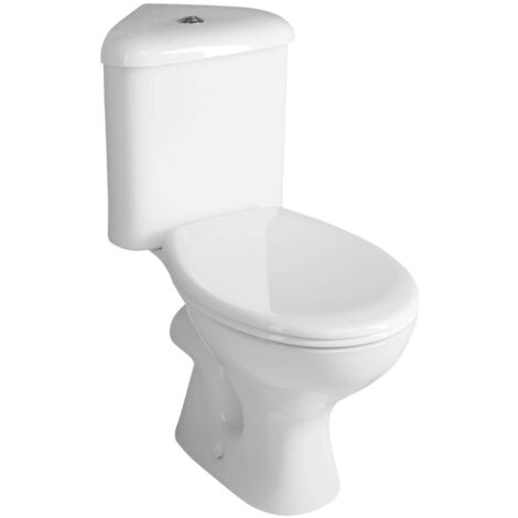 Aqualine Cerámica - WC Clifton, esquina, desagüe trasero, blanco FS1PK