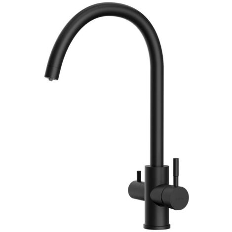 kielle Wimeo - Grifo de fregadero con filtración, negro mate 10525F04 (1/5)