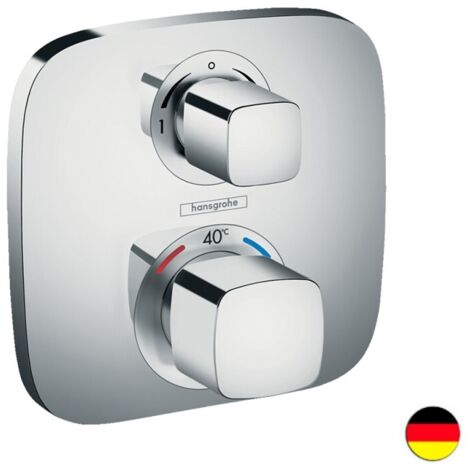 Hansgrohe Ecostat E - Grifo termostático empotrado con válvula de cierre e inversor, cromo 15708000 (1/4)