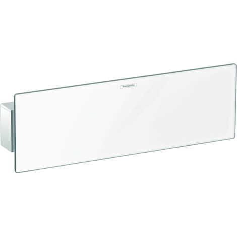 Soporte para rociador de ducha con conexión HANSGROHE Fixfit con estante de 30 cm blanco y cromo