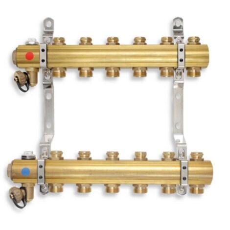Novaservis Accesorios de fontanería - Distribuidor con válvulas de control y mecánicas, 2 circuitos RO02S