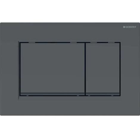 Geberit Sigma20 - Pulsador para WC para descarga doble, negro mate/negro 115.883.16.1 (1/4)