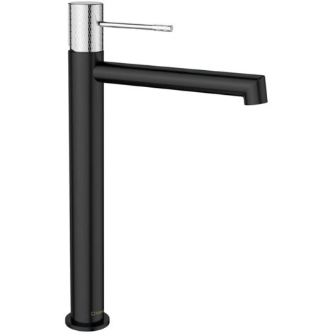Sapho Solaris - Grifo de lavabo, negro mate/cromo WD006BC (1/2)