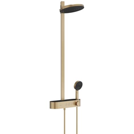 Hansgrohe Pulsify S - Conjunto de ducha con termostato, diámetro 26 cm, 3 chorros,EcoSmart,bronce cepillado 24241140