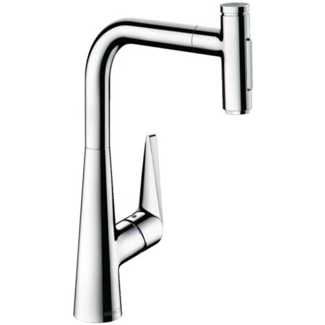 Hansgrohe Talis Select M51 - Grifo de fregadero M5117-H300 con ducha extraíble, sBOX, cromo 73867000 (1/5)
