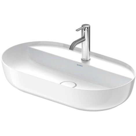 Duravit Luv - Lavabo sobre encimera, 70x40 cm, sin rebosadero, con orificio para grifo, blanco 0380700000 (1/2)
