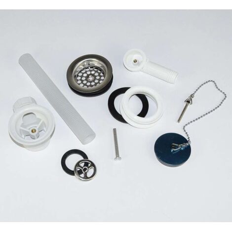 Villeroy & Boch O.novo - Conjunto de rebosadero para fregadero de cerámica, cromo 94281061