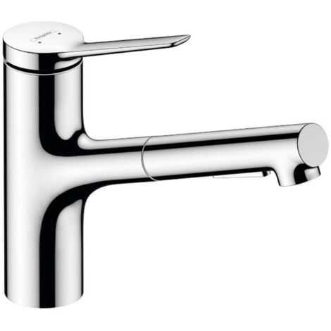 Hansgrohe Zesis M33 - Grifo de fregadero 150, con ducha extraíble, EcoSmart, cromo 74810000 (1/3)