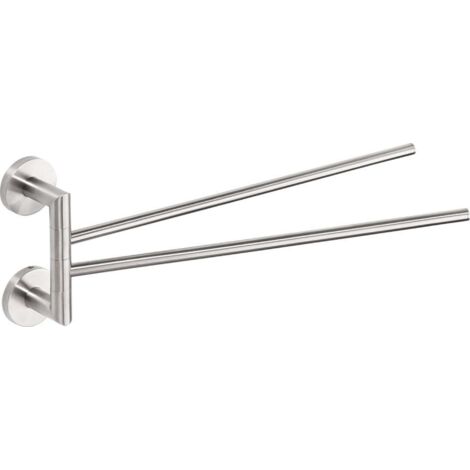 Sapho X-STEEL - Portatoallas giratorio, longitud 42 cm, acero inoxidable XS405 (1/4)