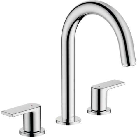 Hansgrohe Vernis Shape - Grifo de lavabo con desagüe, 3 orificios, cromo 71563000 (1/6)