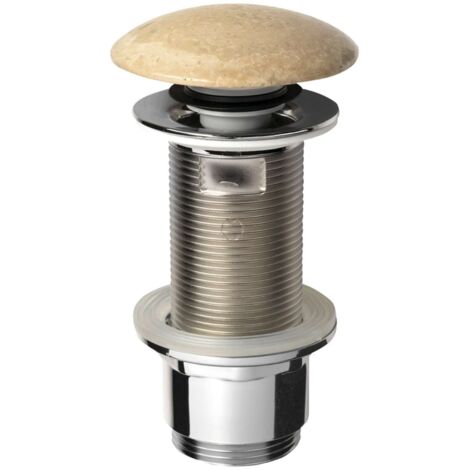 Sapho Blok - Salida de lavabo con cierre, Click Clack, travertino beige 2401-901
