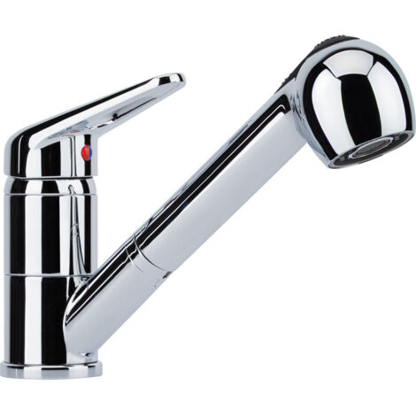 Mezclador monomando de fregadero con ducha de mano cromada - 379315 - franke -