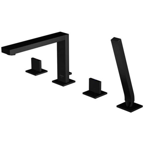 Steinberg 160 - Grifo para borde de bañera, instalación de 4 orificios, negro mate 160 2402 S (1/2)