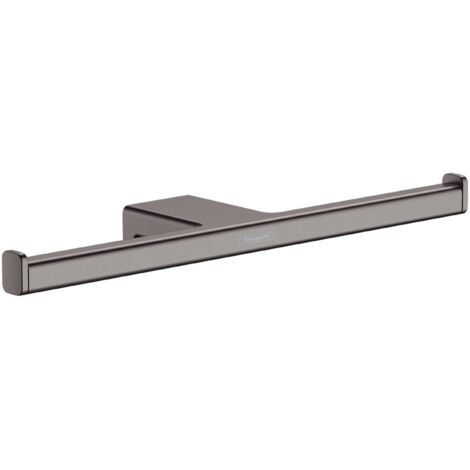 Hansgrohe AddStoris - Portarrollos doble, cromo negro cepillado 41748340