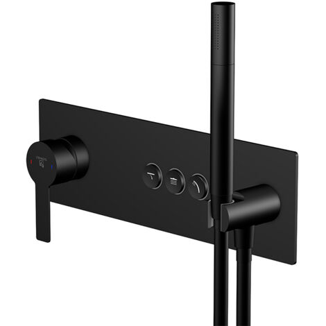 Steinberg 390 - Grifo empotrado para 3 aparatos, con cuerpo de montaje, negro 390 2232 2 S (1/5)