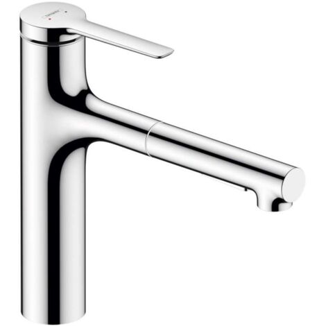 Hansgrohe Zesis M33 - Grifo de fregadero con ducha extraíble, cromo 74822000 (1/5)
