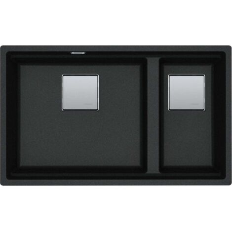 Franke Kubus 2 - Fregadero de fragranite KNG 120/2, 76x46 cm, Onyx 125.0529.871 (1/2)