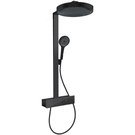 Hansgrohe Rainfinity - Conjunto ducha con termostato, diámetro 36 cm, 3 chorros, negro mate 26853670 (1/3)