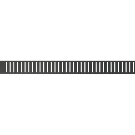 Alca Rejillas - Rejilla para canaleta de ducha lineal 95 cm, negro mate PURE-950BLACK