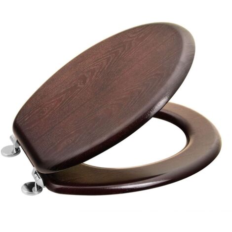 Aqualine Asientos de WC - Asiento de WC, nogal 1705-11