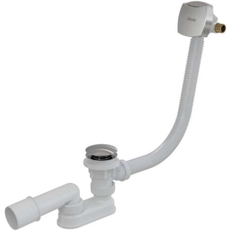 Ravak - Juego de desagüe y rebosadero de bañera con llenado, clickclack, longitud 570 mm, cromo X01440 (1/5)